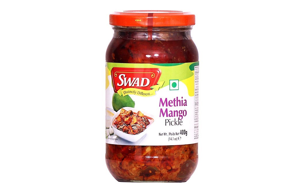 Swad Methia Mango Pickle    Glass Jar  400 grams